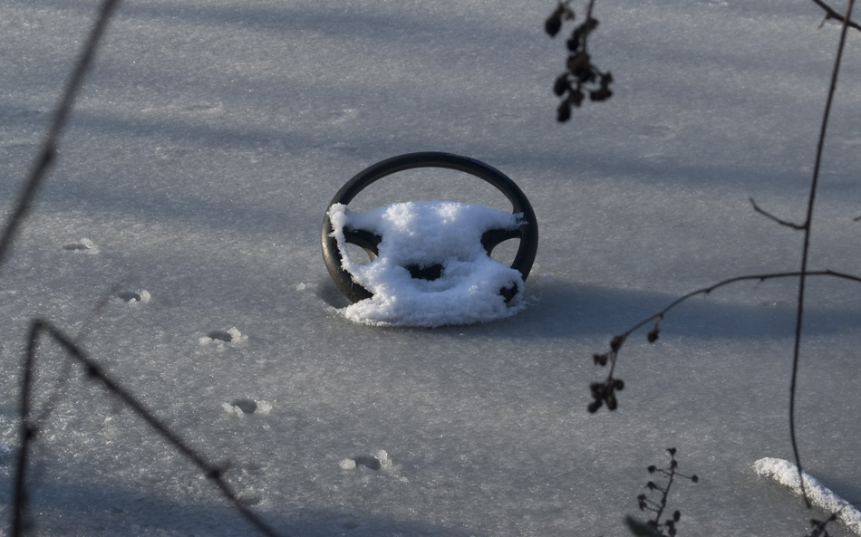 driving the frozen lake
