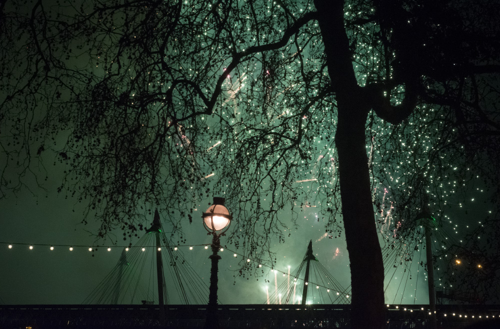 explosions off in the distance