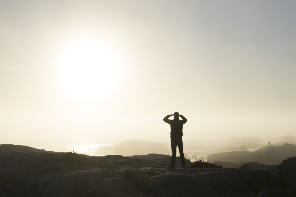 staring down the sun