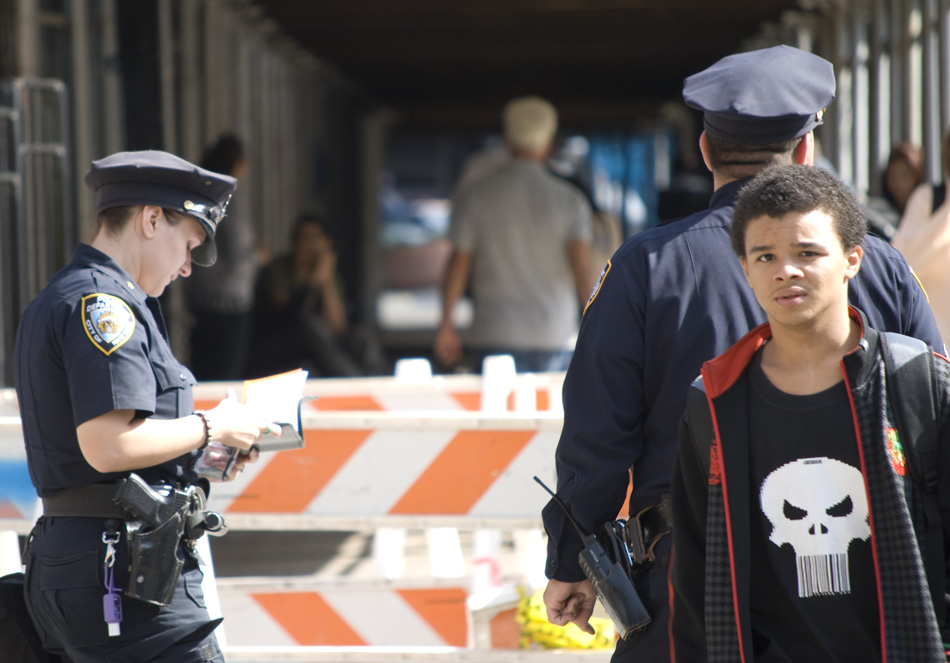 the skull and the police officers