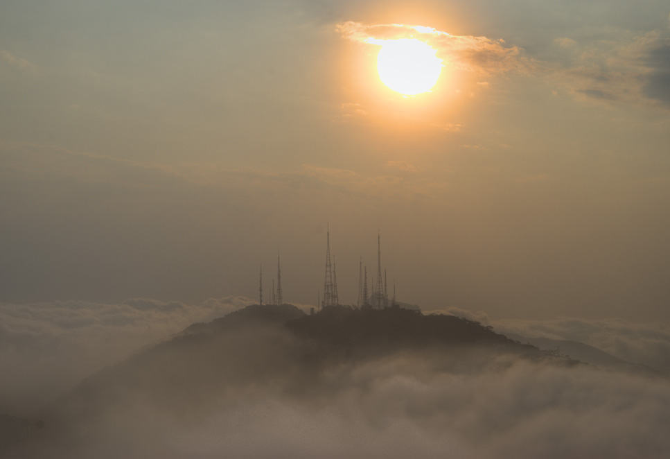 towers in the clouds